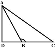 In an obtuse angled triangle ABC, angle C is an obtuse angle and AD perp BC which meets BC ...