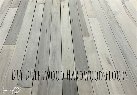 from Gardners 2 Bergers: DIY Driftwood Hardwood Floors