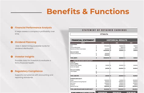 Retained Earnings Statement Template in Excel, Google Sheets - Download | Template.net