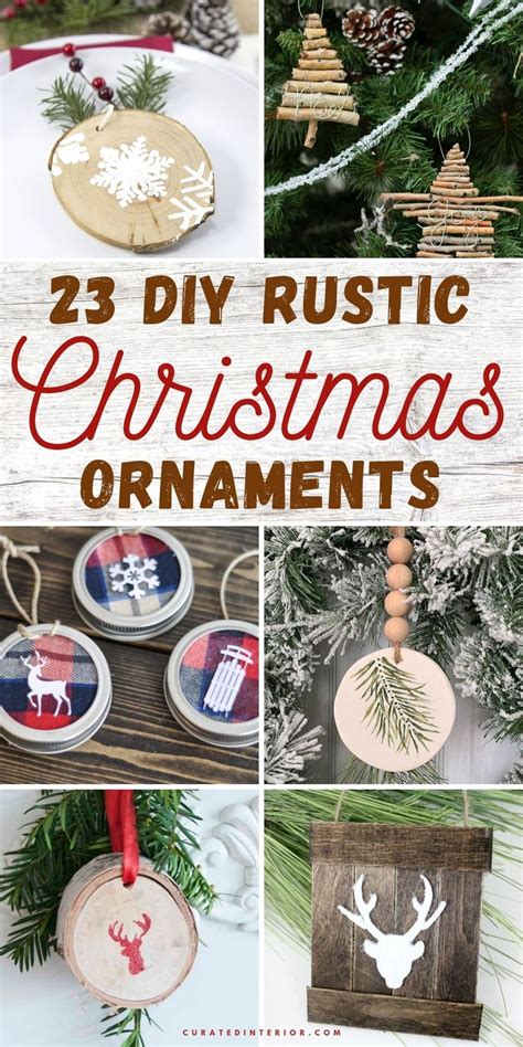 23 DIY Rustic Christmas Ornaments to Hang on Your Tree