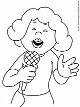 Female Singer Coloring Page  Audio Stories For Kids Free sketch template