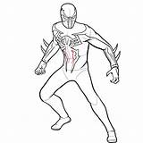 Spider Man 2099 Easy Drawing Guides  Coloring Home sketch template