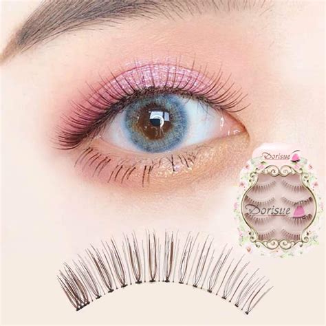 Amazon.com : Dorisue Natural false Lashes Brown Eyelashes 3D Light ...