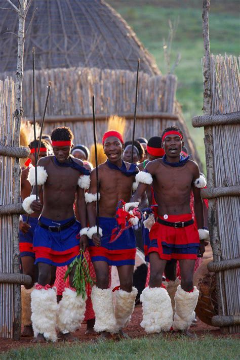 Swazi dancing. Ebutsini Cultural Village. Near Barbeton. Mpumalanga ...