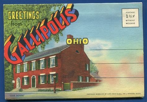 Gallipolis Ohio oh River Holzer Hospital Gallia Court House postcard folder | United States ...