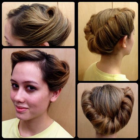 Victory roll with classic back tuck roll | Hair styles, Retro ...