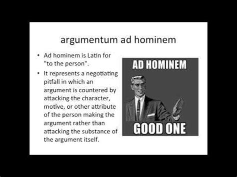 13 Ad Hominem https://youtube.com/watch?v=HhqLZNC7Q_k | Ad hominem, Ads, Rhetoric