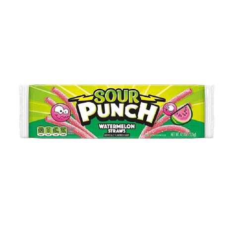 SOUR PUNCH STRAWS WATERMELON - Vineland Wholesale