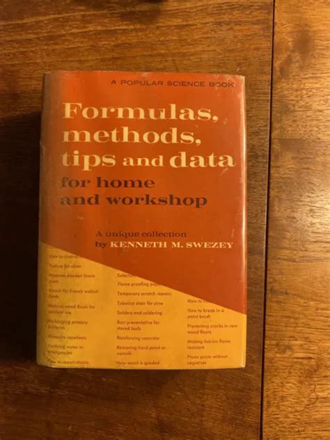 FORMULAS METHODS TIPS and Data for Home and Workshop 1969 Popular Science Swezey $7.99 - PicClick