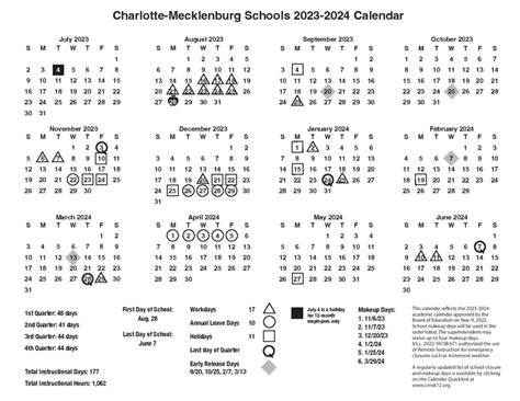 CMS Schools Calendar 2023-2024 (Charlotte-Mecklenburg)