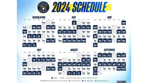 Brewers Schedule 2024 Pdf Printable - Inna Renata