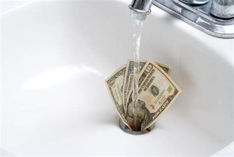 Clipart Of Money Going Down The Drain