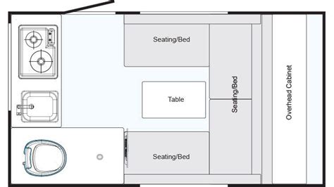 TAB 320 S Floor Plan - nuCamp RV | Tab 320, Rv floor plans, Little guy ...