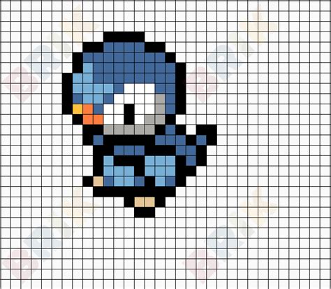 Pokemon Pixel Art Grid Piplup - Pixel Art Grid Gallery