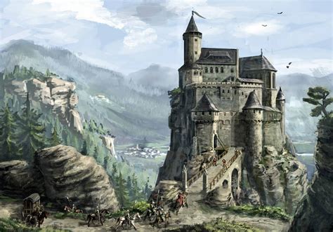 Highlands castle. by K-Kom | Fantasy castle, Fantasy landscape, Fantasy art landscapes