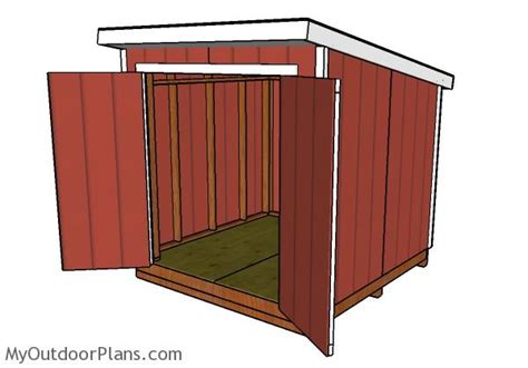 8x8 Lean to Shed Roof Plans | MyOutdoorPlans | Free Woodworking Plans and Projects, DIY Shed ...