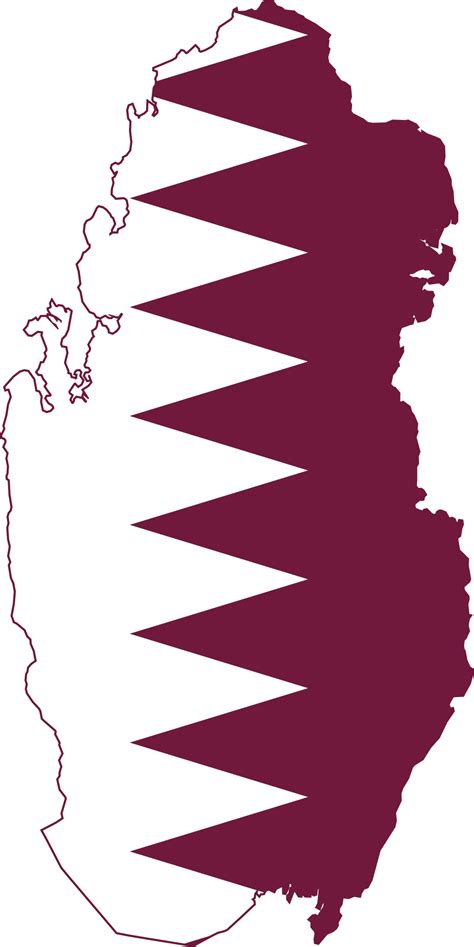 Clip Art: Flag Map of Qatar Drapeau Bandiera ... - ClipArt Best ...