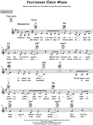 "Yesterday Once More" Sheet Music - 16 Arrangements Available Instantly - Musicnotes