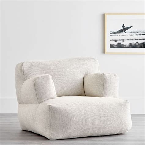 Pottery Barn Teen + Tweed Ivory Eco-Lounger