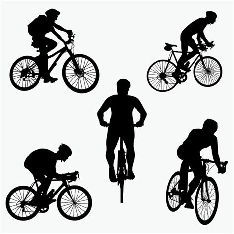 Mountain Biker Silhouette PNG Free, Mountain Biker Silhouettes, Mountain Drawing, Silhouettes ...