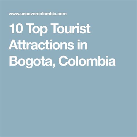 10 Top Tourist Attractions in Bogota, Colombia | Tourist attraction ...