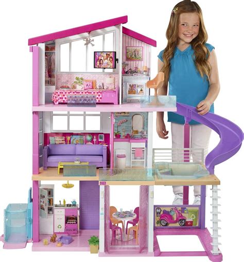 Barbie DreamHouse Dollhouse with 70+ Accessories, Working Elevator, Lights & Sounds - Walmart.com