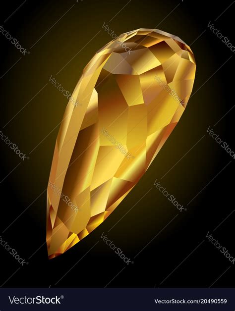 Golden crystal heliodorus Royalty Free Vector Image