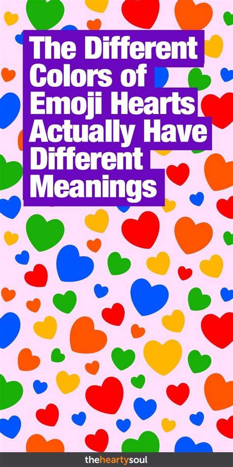 The Different Colors of Emoji Hearts Actually Have Different Meanings | Different color emoji ...