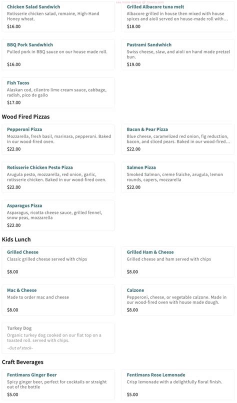 Online Menu of High Hand Cafe Restaurant, Loomis, California, 95650 - Zmenu