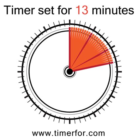 Set timer for 13 minutes → Visual Timer Online