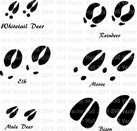 Deer Tracks SVG - Animal Prints Clipart