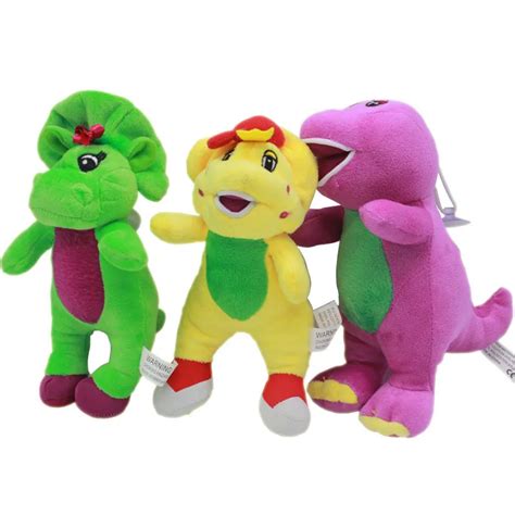 17cm Cartoon Barney The Dinosaur Plush Toys Cute Barney & Friends Plush ...