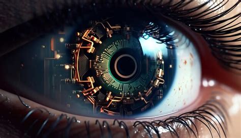 Premium AI Image | Cybernetic eye macro