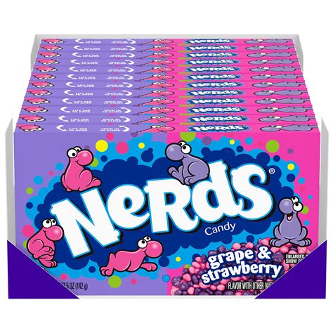 Buy Nerds Candy, Grape & Strawberry, 5 Ounce Movie Theater Candy Box ...