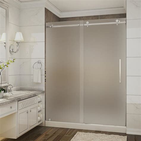 Aston Moselle 60 in. x 32 in. x 77.5 in. Completely Frameless Sliding ...