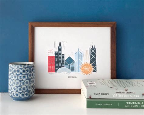 Chicago Skyline Art Print - Etsy