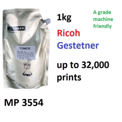 1kg black refill toner for Ricoh MP3554 MP 3554 2554 2555 3054 3055 ...