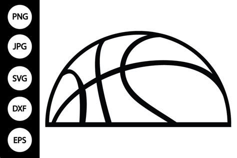 Half Basketball SVG (3086881)