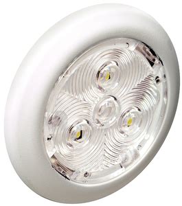 Attwood 6322W7 2.75" White Plastic LED Round Interior/Exterior Light ...