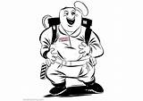 Ghostbusters Coloring Pages Stay Puft Marshmallow Man  Free Printable sketch template