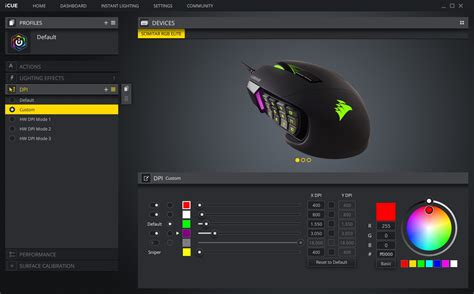 Corsair Scimitar RGB Elite Mouse Review - Software & Lighting | TechPowerUp