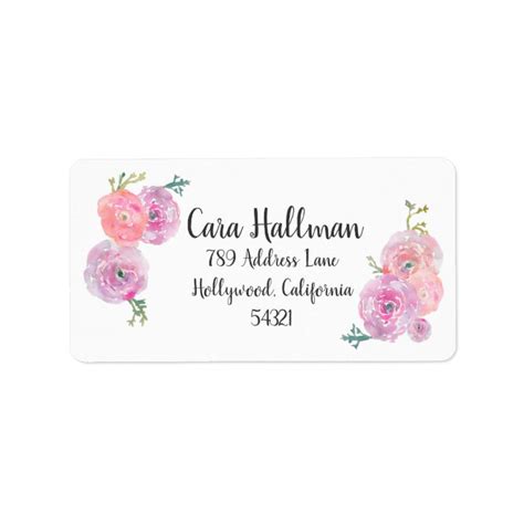 Customizable Floral Address Labels | Zazzle