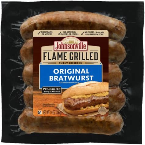 Johnsonville Flame Grilled Fully Cooked Original Bratwurst, 14 oz - Pick ‘n Save