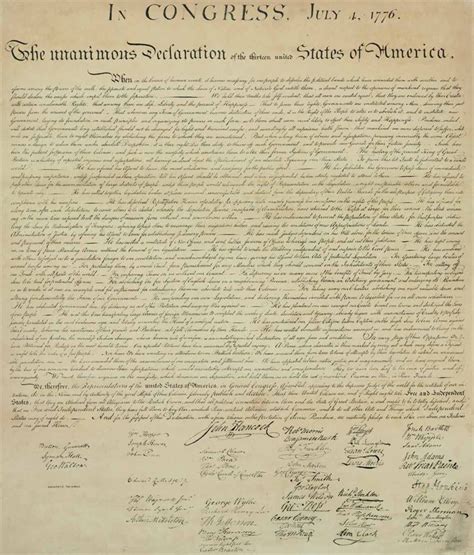 DECLARATION OF INDEPENDENCE] In Congress, July 4, 1776 The ...