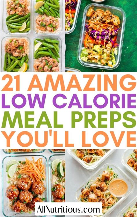 21 Low-Calorie Meal Prep Ideas Under 400 Calories - All Nutritious