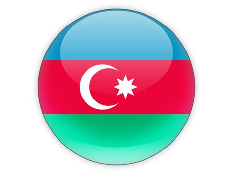 Round icon. Illustration of flag of Azerbaijan