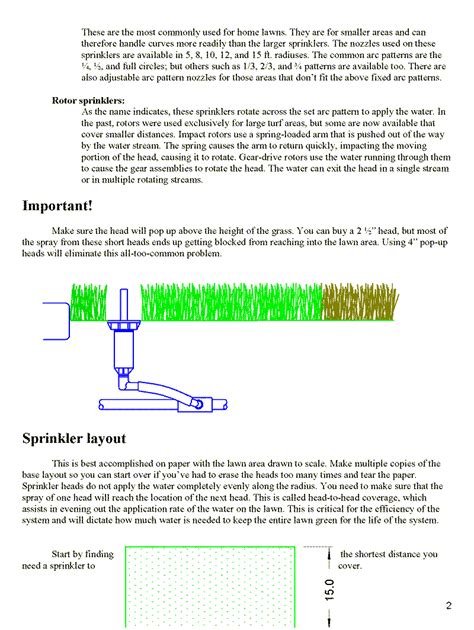 Lawn Sprinkler Design