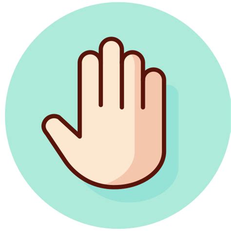 Blue five fingers - User Interface & Gesture Icons