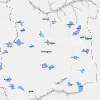 Map of Rwamagana District with study villages labeled. | Download ...