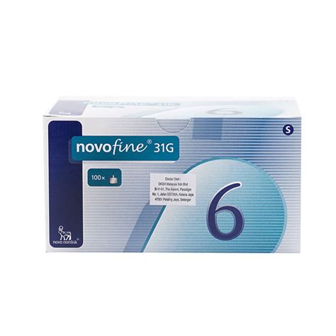 Novofine Pen Needles 31g/6mm - 100 Needles - PillSorted